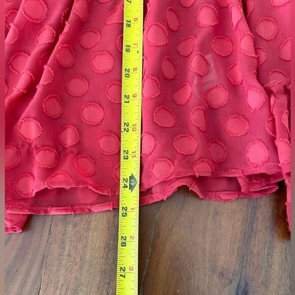 Soft Surroundings Besito Blouse red polka dot bell sleeve sz M - Picture 9 of 15
